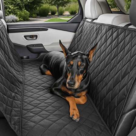 Beylini Evcil Hayvan Araba Koltuk Örtüsü Su Geçirmez Dayanıklı Hamak Tasarım Arka Koltuk Koruma Kılıfı Kaymaz Universal Kedi Köpek Araç Aksesuarları 150X200 cm