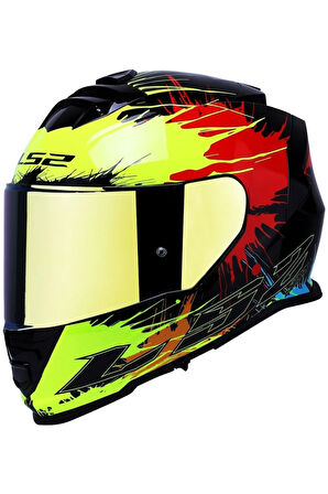 Storm 2 Drop Full Face  Motosiklet Kaskı Gold Camlı