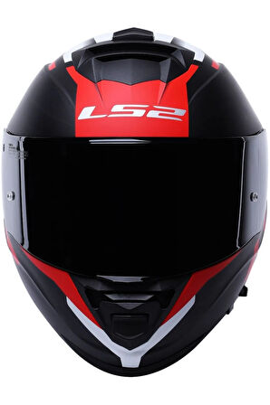 Storm 2 Nerve Kırmızı  Full Face  Motosiklet Kaskı Siyah Camlı