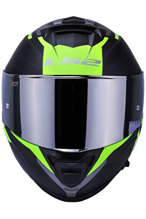 Storm 2 Nerve Neon Sarı Fullface Motosiklet Kaskı Gri Camlı