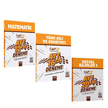 Çap Yayınları AYT Matematik Edebiyat ve Sosyal Bilimler Deneme Seti 3 Kitap