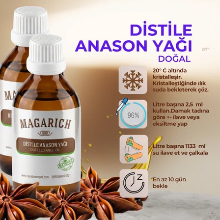 Magarich Distile Anason Yağı 100 ML x 2 ADET