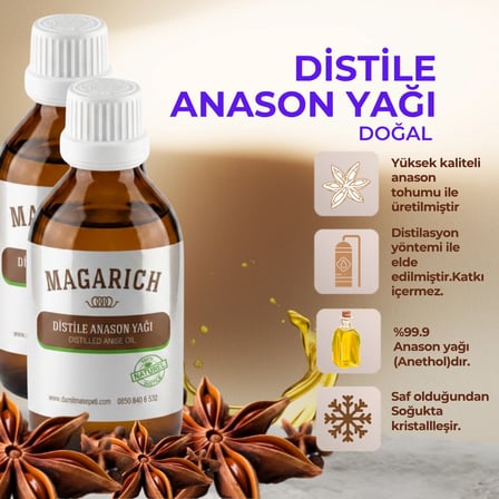 Magarich Distile Anason Yağı 100 ML x 2 ADET