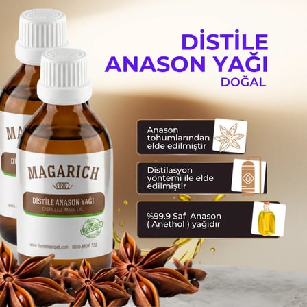 Magarich Distile Anason Yağı 100 ML x 2 ADET