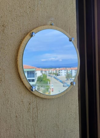 SimpleHoop Bej Renk Dekoratif Ayna
