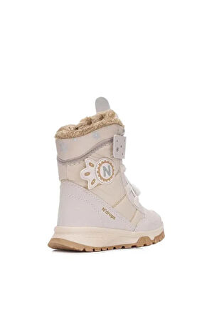 Ndrops Dayanıklı, Su Geçirmez, Ortopedik, Cırtlı, Bej Kız Çocuk Kar Botu Ayakkabı