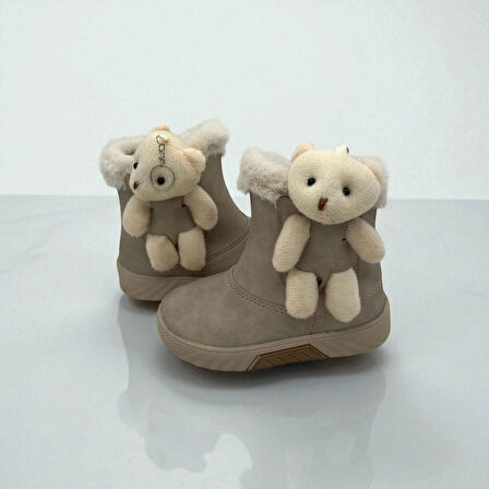 KIZ ÇOCUK BEJ AYICIKLI KAYMAZ TABAN BOT 