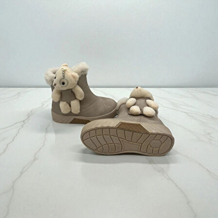 KIZ ÇOCUK BEJ AYICIKLI KAYMAZ TABAN BOT 