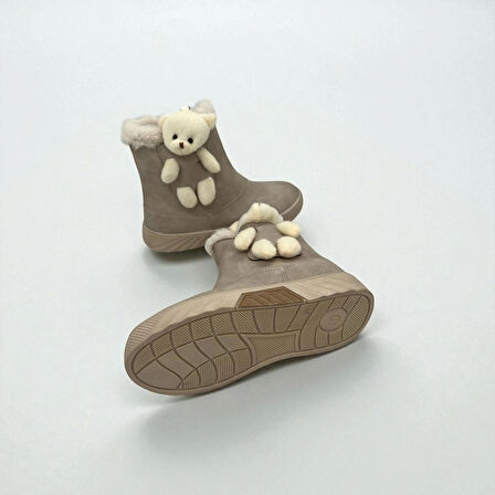 KIZ ÇOCUK BEJ AYICIKLI KAYMAZ TABAN BOT