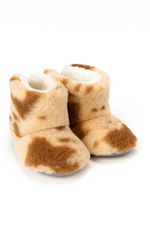 Çocuk ve Bebek Panduf, Kışlık Peluş Bot, Yumuşak, Sıcak Tutan, Kaymaz Tabanlı Ev İçi Patik, Ev Botu