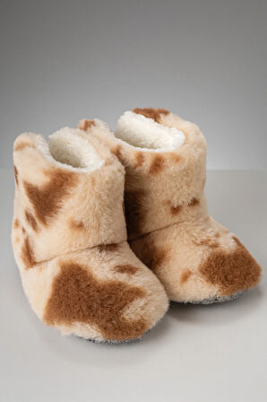 Çocuk ve Bebek Panduf, Kışlık Peluş Bot, Yumuşak, Sıcak Tutan, Kaymaz Tabanlı Ev İçi Patik, Ev Botu