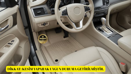Kia Sorento USA 2021-2022-2023-2024-2025 BEJ OTO HAVUZLU PASPAS KESİLEBİLİR,YUMUŞAK 3D ARABA PASPASI, KAYDIRMAZ, YENİ ÜRETİM,SU GEÇİRMEZ,DAYANIKLI ÖZEL KESİM