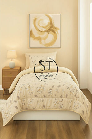 Tek Kişilik Çiçekli Welsfot Uyku Seti Çift Taraflı 155x215