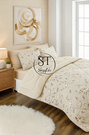 Çift Kişilik Çiçekli Welsfot Uyku Seti Çift Taraflı 195x215