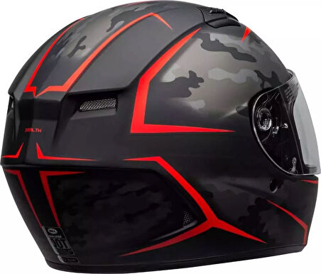 BELL PS MOTOSİKLET KASKI QUALIFIER STEALTH MATT BLACK - RED