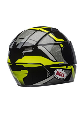 BELL PS MOTOSİKLET KASKI QUALIFIER FLARE BLACK  BLACK-HI-VIZ