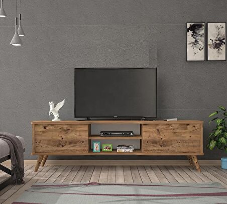 Boreas Ahşap Ayaklı Atlantik Çam 140 Cm Tv Sehpası