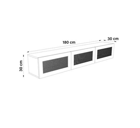 Hisar 180 Cm Atlantik Çam Tv Ünitesi