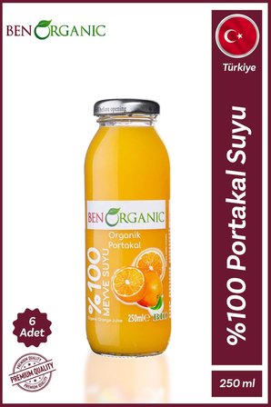 Organik Portakal Suyu 6x250ml
