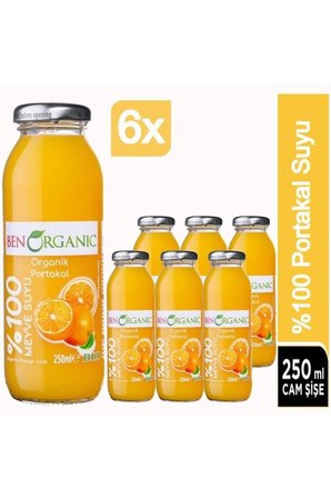 Organik Portakal Suyu 6x250ml