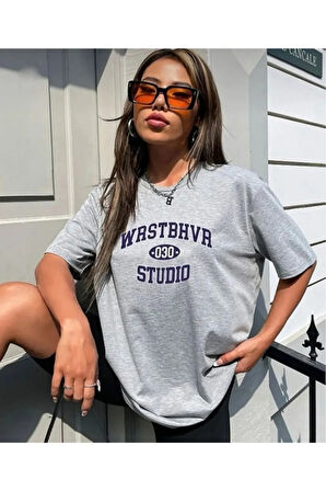 Baskılı Oversize Unisex Tişört