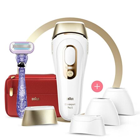 Braun Silk Expert Pro 5 PL5387 400.000 Atımlı Yeni Nesil IPL Lazer Epilasyon Cihazı + Tasarım Çanta