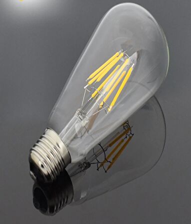 CATA 8W Uzun Filament Led Rustik Ampul E27 Duylu 2700K Gün Işığı CT-4353G