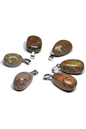 Sertifikalı Tımbıl Model Unakit Taşı Kolye (GÜMÜŞ APARATLI)