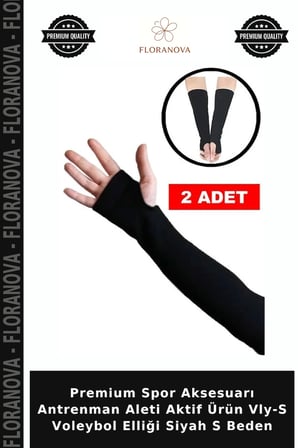 Premium Spor Aksesuarı Antrenman Aleti Aktif Ürün Vly-S Voleybol Elliği Siyah S Beden