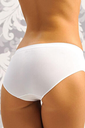 Beyaz Dikişsiz Slip Külot