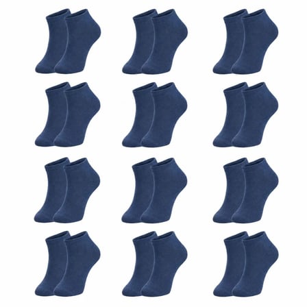 Erkek Pamuklu Patik Çorap 12'li 39-44 | Dikişsiz Burun, Koku Karşıtı, Nefes Alan Sneaker