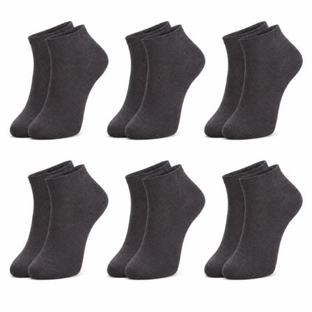 Erkek Pamuklu Patik Çorap 6’lı Paket 39-44 | Dikişsiz Burun, Koku Karşıtı, Nefes Alan Kısa Konç Sneaker Çorabı
