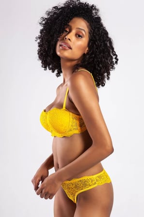 G.colors Push Up Strapless Bra, Sarı Konforlu Ve Şık Sütyen
