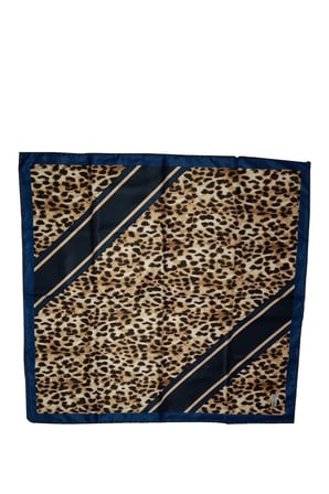 Leopar Lajivert Krem Eşarp