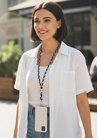 BEŞİKTAŞ ÖRGÜ TELEFON BOYUN ASKISI TÜM KILIFLARA UYUMLU