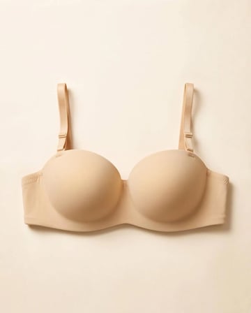 Best BRA 141 Straplez Push Up Tam Dolgulu Sütyen | Çıkarılabilir Askılı Lazer Kesim Destekli Ten Rengi