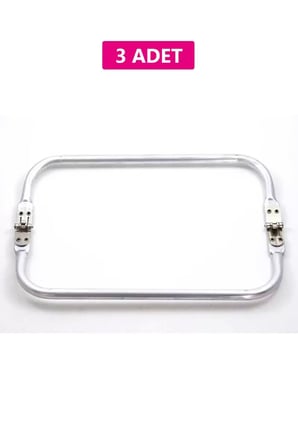 Gizli Metal Çanta Bursu – 3 Adet - 27 cm - Metal Çanta Aparatı Çanta Aksesuarı