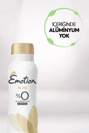 3 Adet Emotion Bliss Kadın Vegan Deodorant 150 Ml Hızlı Kurur , Leke Bırakmaz