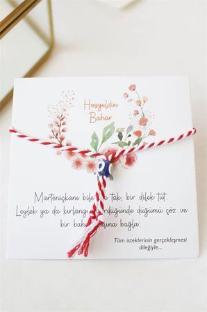 12'li Paket Marteniçka İp Bileklik - Kırmızı