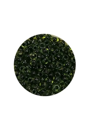 Dökme Cam Kum Boncuk (8/0) 3 mm - 60 Gram - Şeffaf Yeşil Siyah - BNC220