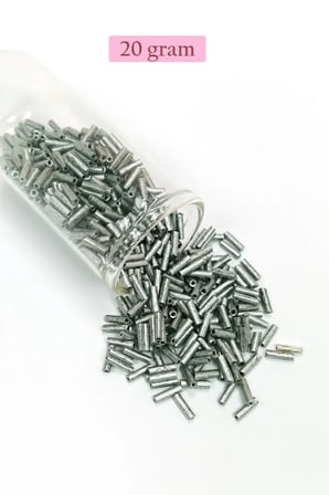 Uzun Boru Kesme Boncuk Çap 2mm Uzunluk 10 mm - 4 Renk - Toplam 80 Gram - BNC430