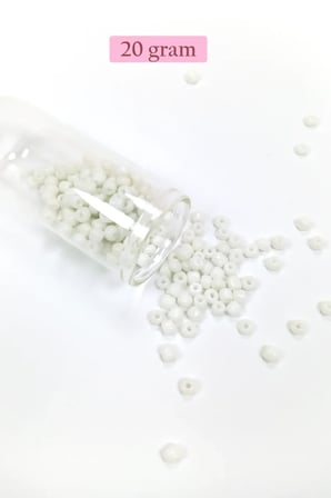 Dökme Cam Kum Boncuk Büyük Boy (6/0) 4 mm - 4 Renk - Toplam 80 Gram - BNC408