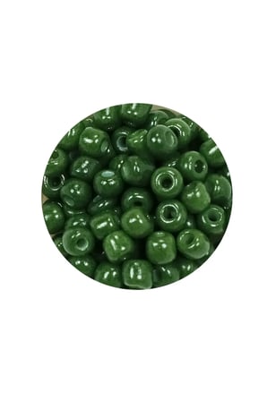 Dökme Cam Kum Boncuk Büyük Boy (6/0) 4 mm - 60 Gram - Koyu Yeşil - BNC112