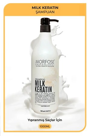 Milk Keratin Şampuan 1000 ML - Besleyici Koruyucu Etki