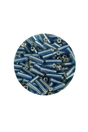 Uzun Boru Kesme Boncuk Çap 2mm Uzunluk 10 mm - 60 Gram - Camgöbeği Mavi - BNC267