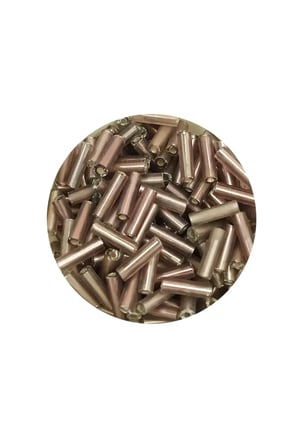 Uzun Boru Kesme Boncuk Çap 2mm Uzunluk 10 mm - 60 Gram - Koyu Bej - BNC264