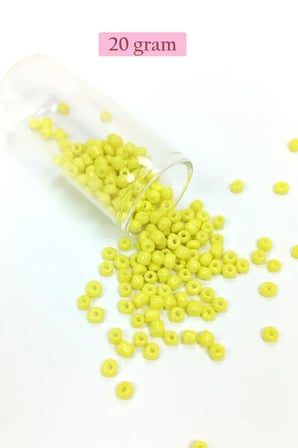 Dökme Cam Kum Boncuk Büyük Boy (6/0) 4 mm - 4 Renk - Toplam 80 Gram - BNC411