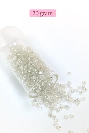 Dökme Cam Kum Boncuk (8/0) 3 mm - 4 Renk - Toplam 80 Gram - BNC420