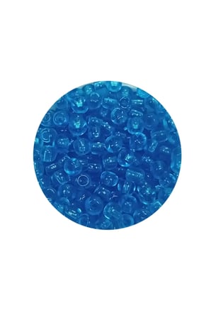 Dökme Cam Kum Boncuk (8/0) 3 mm - 60 Gram - Şeffaf Deniz Mavi - BNC221