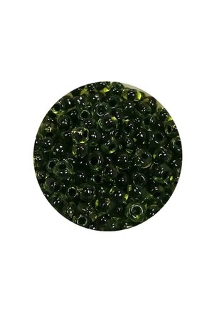 Dökme Cam Kum Boncuk (8/0) 3 mm - 20 Gram - Şeffaf Yeşil Siyah - BNC179